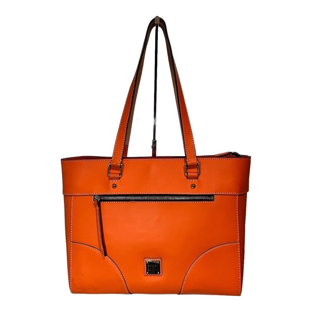 Dooney & Bourke Orange Vacchetta Leather Mila Tote